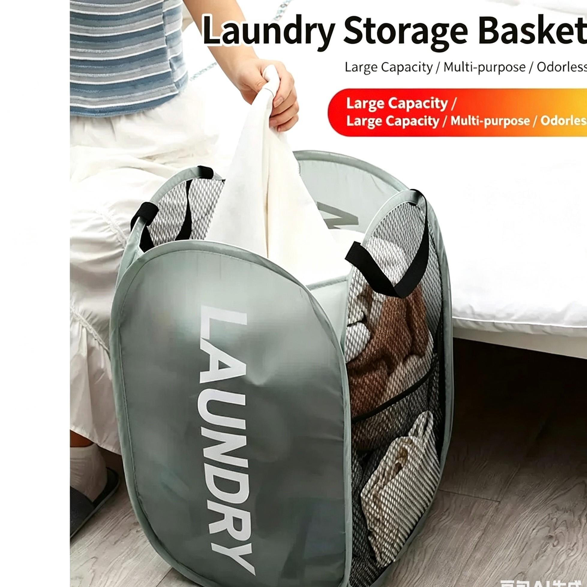 New Printed Laundry Basket, Household Dirty Clothes Storage Basket, Portable Handheld Laundry Basket, Wholesale Available