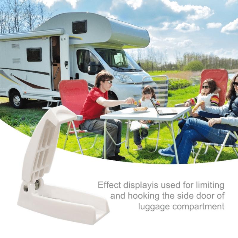 Luggage door clasp White RV door limiter bracket RV Camping trailer RV storage lock hook compartment latch