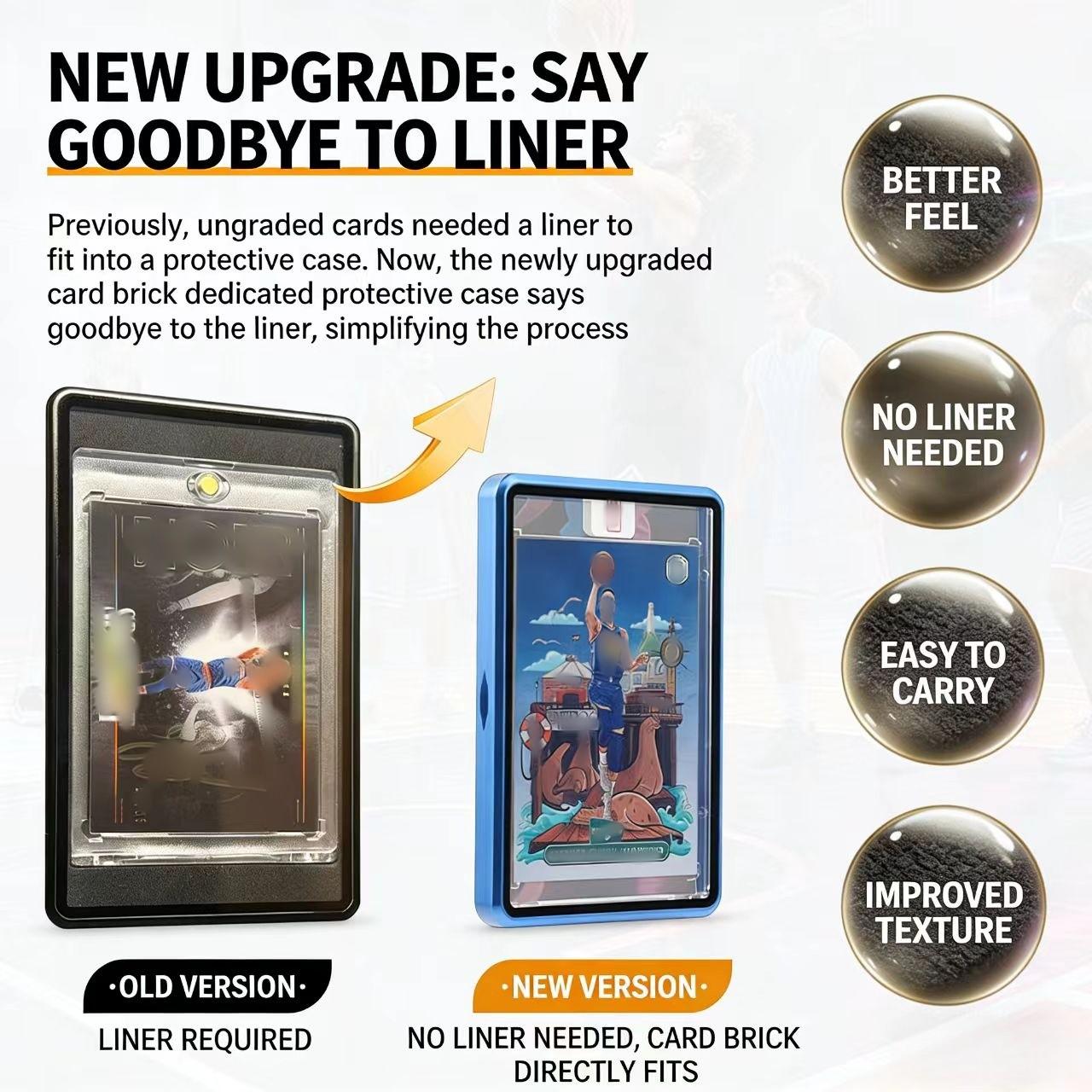 One Magnetic Trading Card Protective Holder with Metal Touch Frame Fits PRO 35PT Card Bricks, Ultra HD Glass, Pro-Craftsmanship, Light And Scratch Resistant Card Display Storage, Suitable for Baseball Football Sports Game Cards