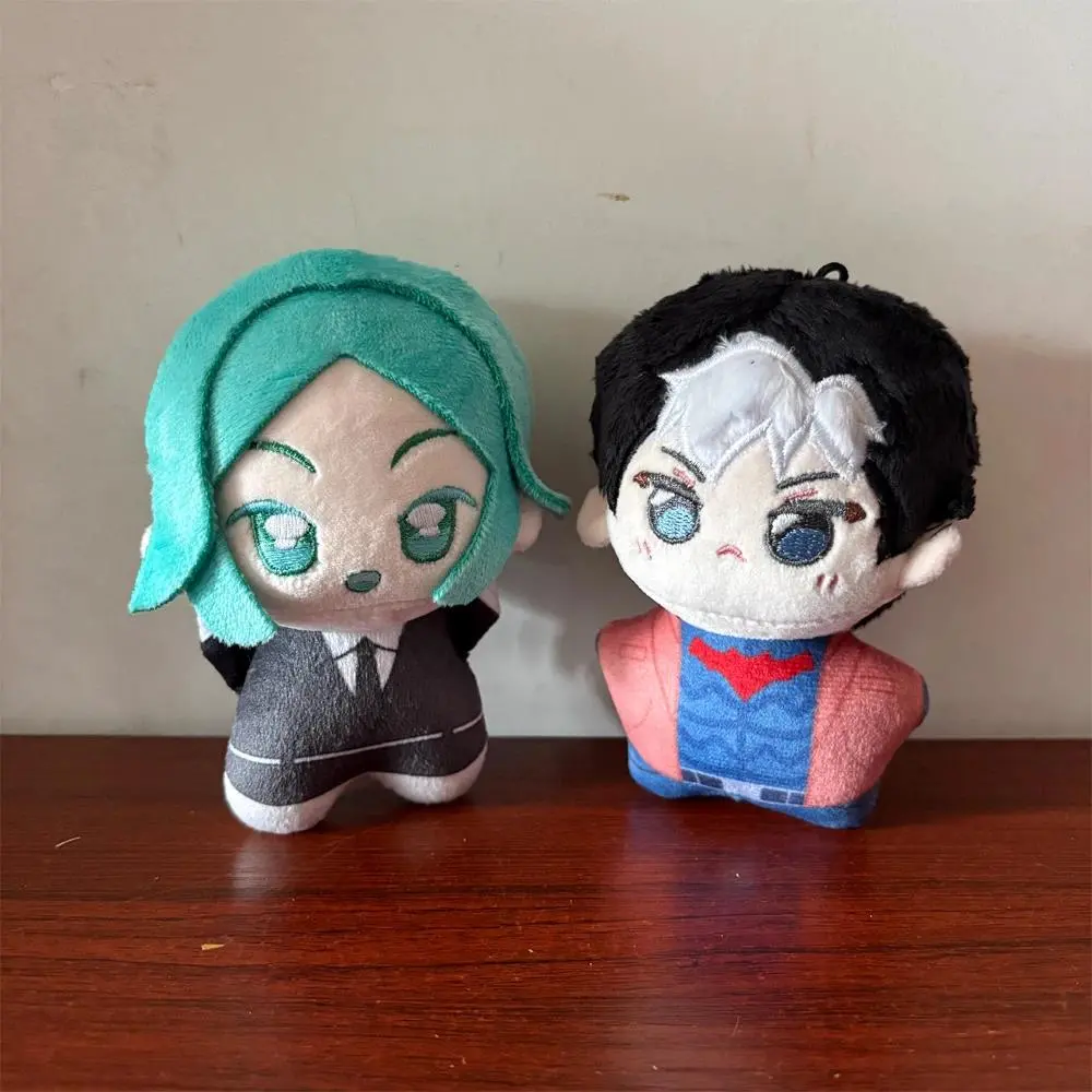 10cm Anime Game Character Phosphophyllite Plush Toy Cartoon Keys Chain Pendant Decor Super Cute Green Hair Keychain Plushie Doll
