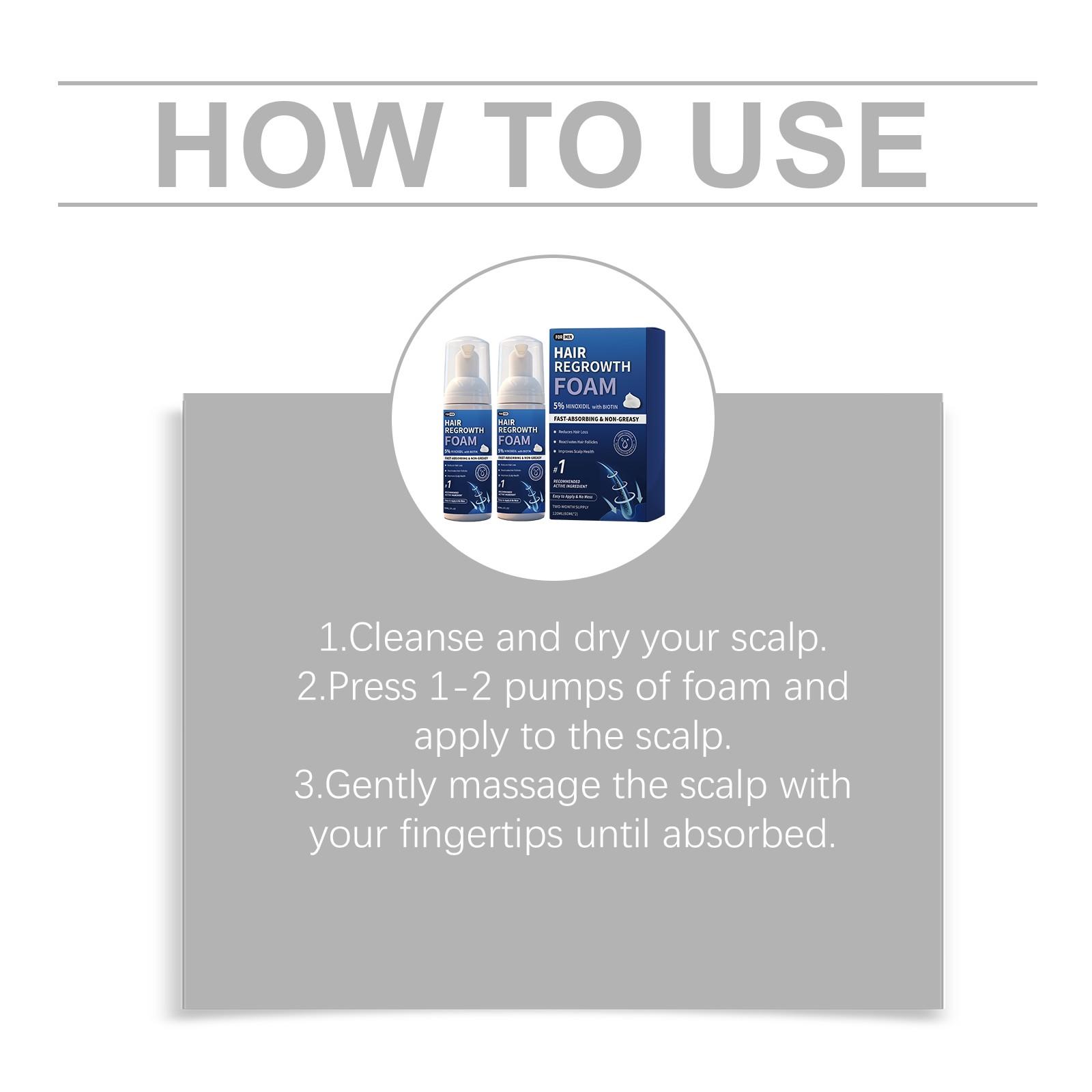 Men's Hair Foam Mousse, Gentle Cleansing Oil Control, Volumizing Confidence Hold, Glossy Styling Mousse, Smooth and Shiny Finish