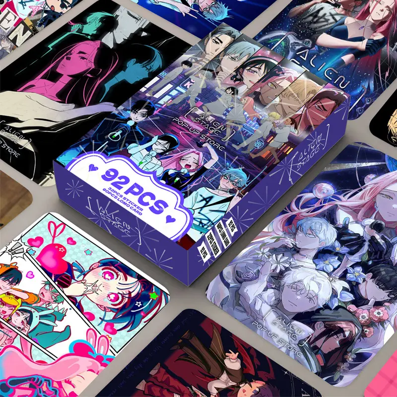 92PCS Korean Manga Alien Stage PVC & Resin Varied Collectibles - Luka, Hyuna, Ivan LOMO Items for Card Collectors With Bonus Stickers