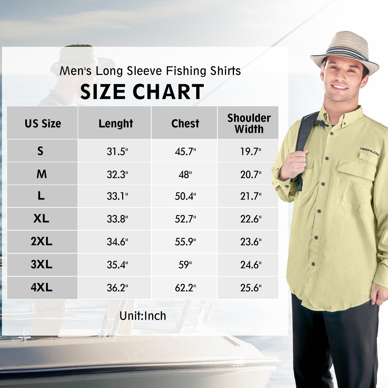 TruDave Men's Long Sleeve Fishshirt, Clothing with SPF Sun Protection, Sun Proof UV 50+ Protection Sunblock Long Sleeve Fishing Shirts for Men, Performance Fishing Gear Shirts Khaki Outdoor Breathable