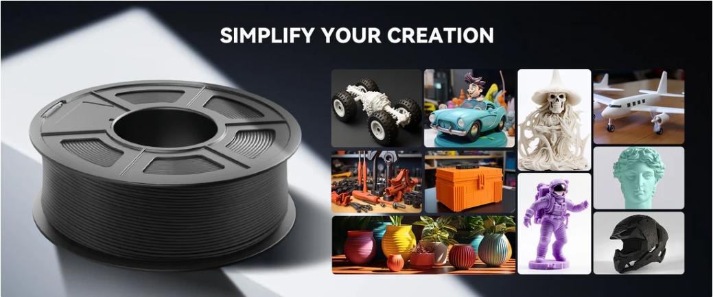 PLA Matte 3D Printer Filament 1KG 1.75mm SUNLU Matte PLA Filament - Neatly Wound, 1KG/Roll