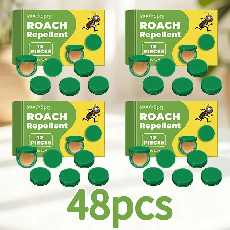 MoonSpry Powerful Cockroach Killer Kit - 12 Pieces Home Supplies with Fast-Acting Gel Bait, Easy-Install Traps for Indoor Kitchen Infestation Treatment, Targets Cockroaches