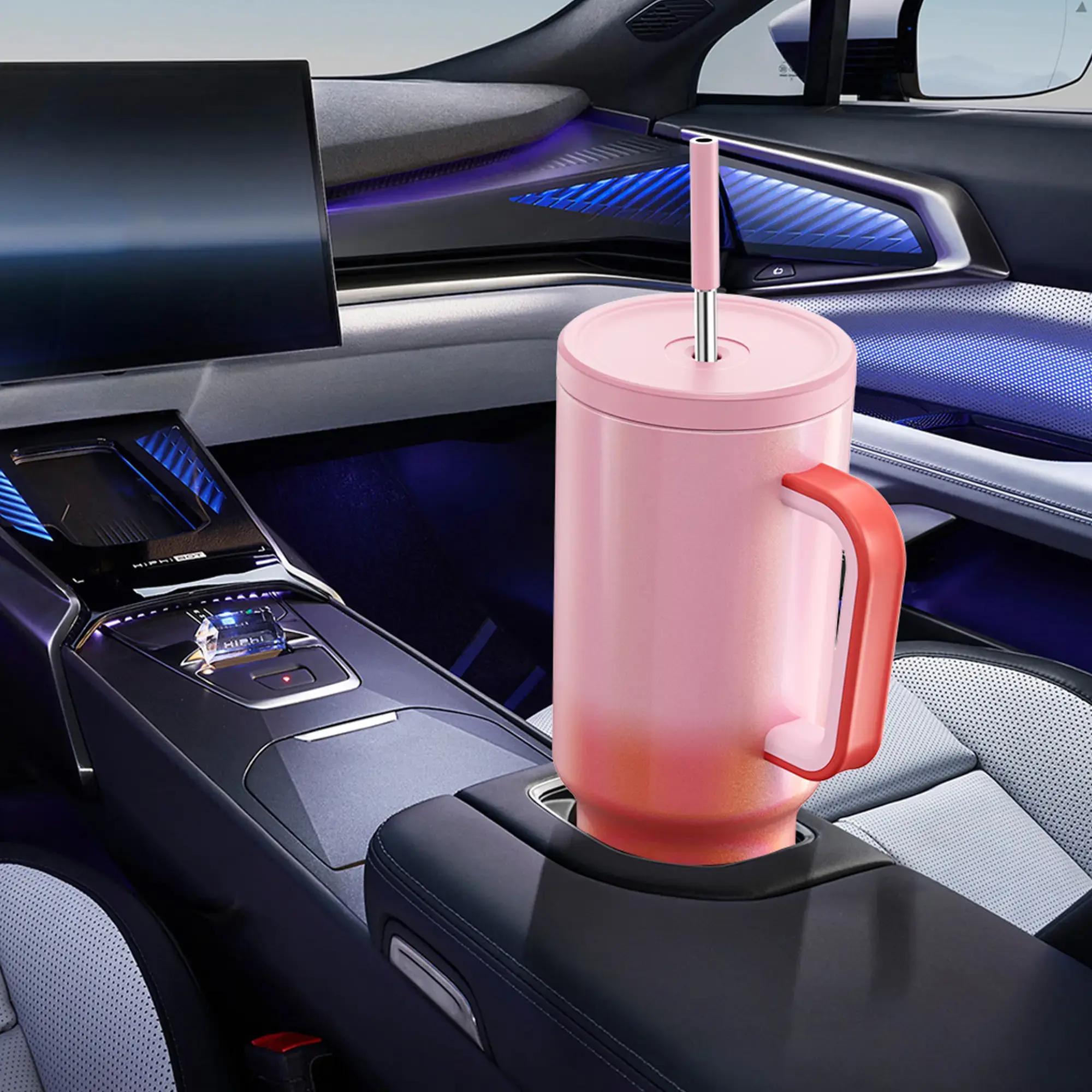 40oz Vacuum Flask, Vacuum Insulated Tumbler, Stainless Steel Water Bottle with Handle, Large Capacity Drinking Cup for Home Office Outdoor Camping