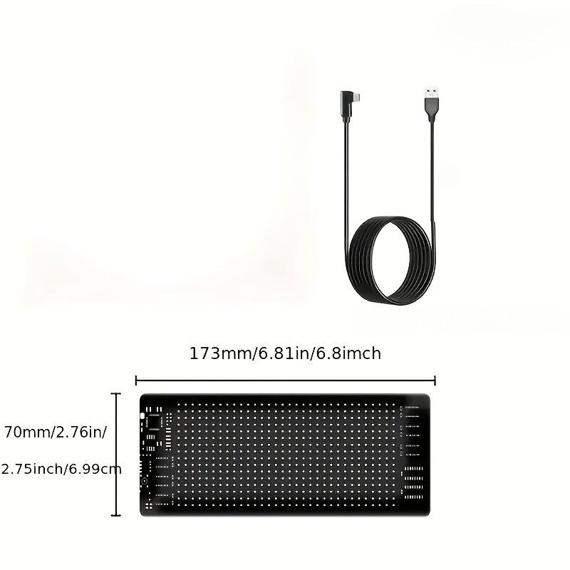 LED Car Dynamic Devil Eye Light, Programmable Flexible Ultra-Thin Window Screen, Animated Car Eye Matrix LED Display for Windshield, Led Lights