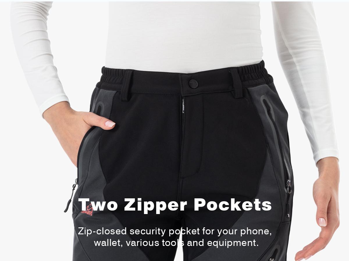 YSENTO Women's Snow Pants Waterproof Insulated Fleece Thermal Ski Hiking Snowboard Pants Breathable Material Jogger High Waisted Joggers