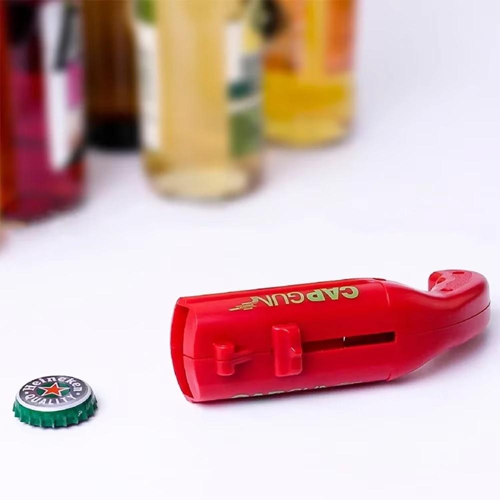 Creative Bottle Opener， Portable Beverage Bottle Opener, Bottle Cap Transmitter, Beverage Cap Launcher, Fun Design，Home Bar Accessories, Kitchen Party Supply Tools, Perfect for Family Gatherings, BBQs, and Outdoor Events