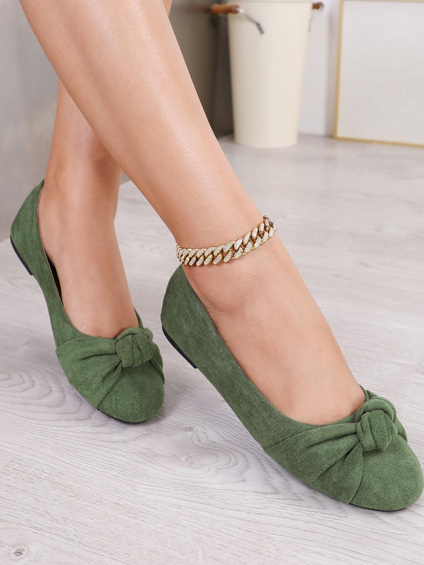 Soft Sole Comfortable Shoes, Perfect for Commuting, Wide Fit Friendly, French Style Irregular Knot Design, Butterfly Pattern, All Seasons Casual Wear