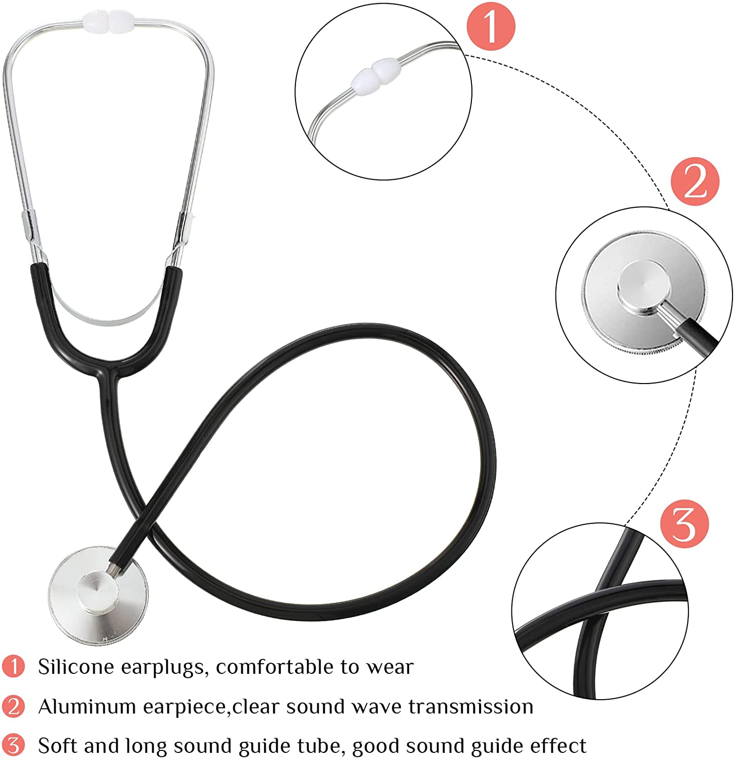 Kids Stethoscope Toy Real Working Stethoscope for Children Role Play Nursing Costume Cute Doctor Medical Pretend Game Accessory