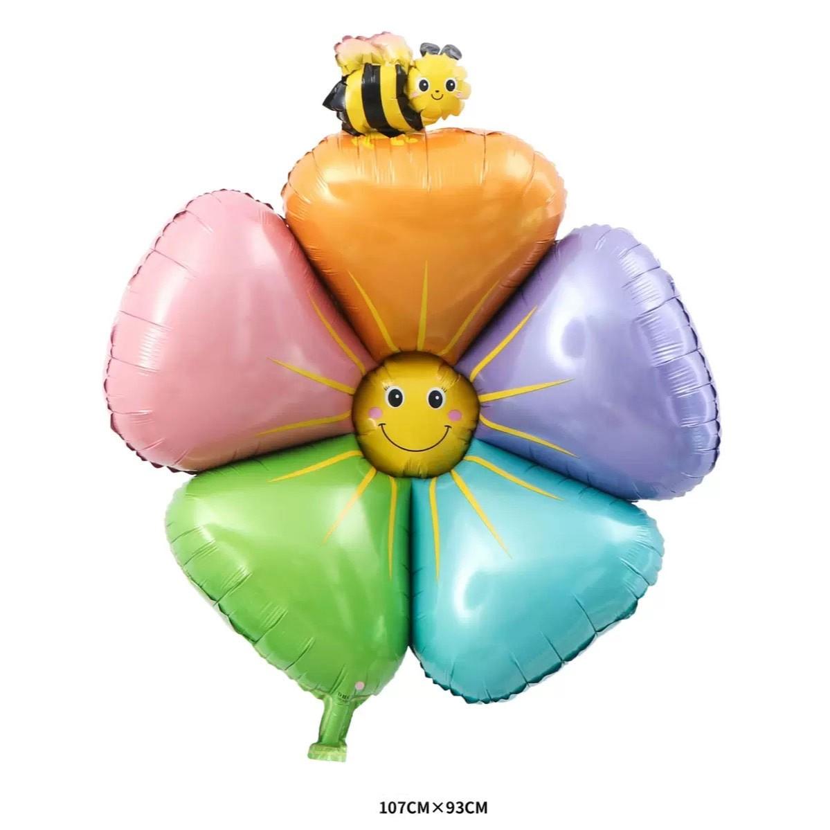 9 Floral Aluminum Foil Balloons for Kids Birthday Party, Outdoor Camping Decor, Wedding Reception, Valentine's Day, Mother's Day, Graduation