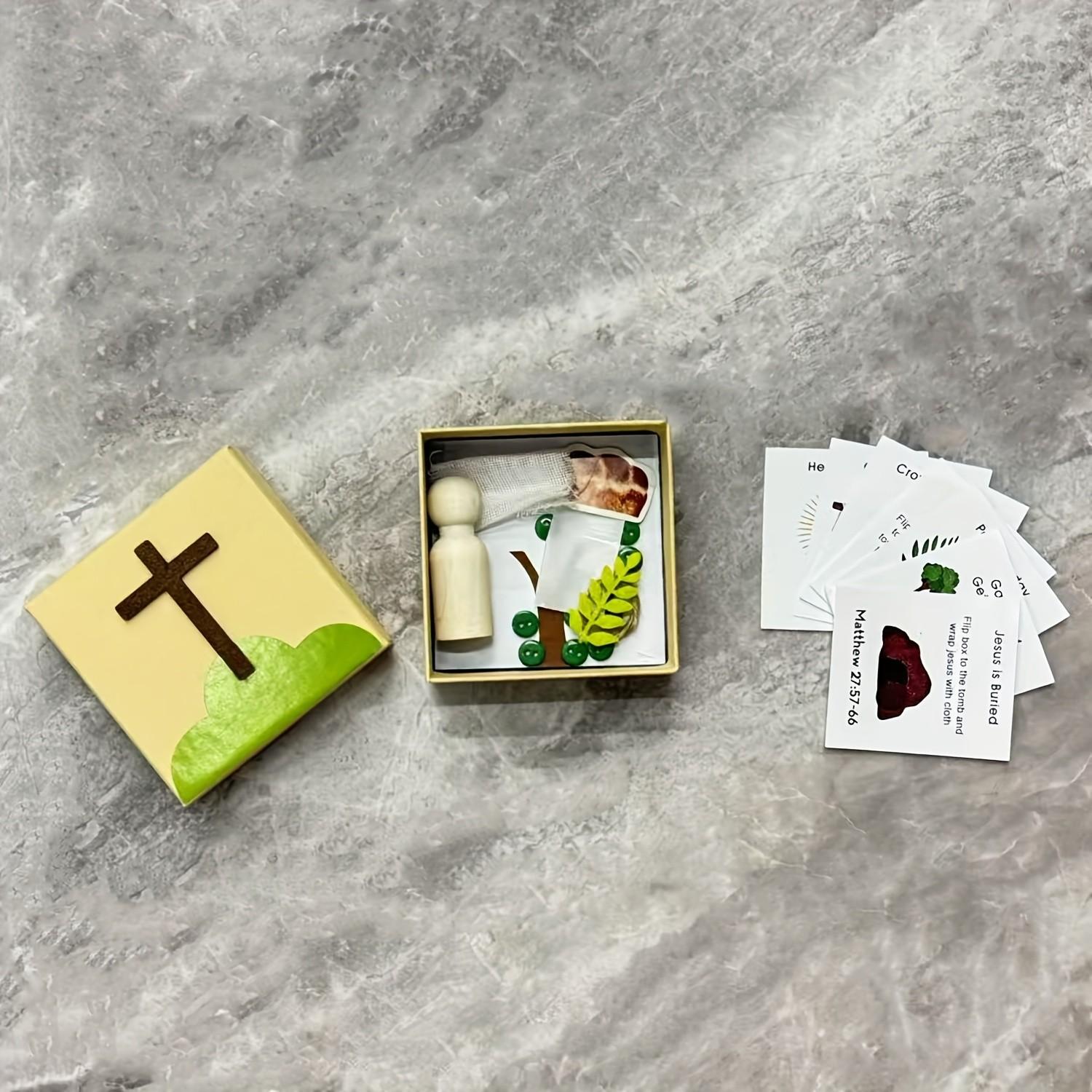 Jesus Holy Week Gift Box, Faith-Based Home Decor, Gethsemane Garden & Palm Sunday Bible Verses, Inspirational Bible Figurines, Easter Christmas Gifts