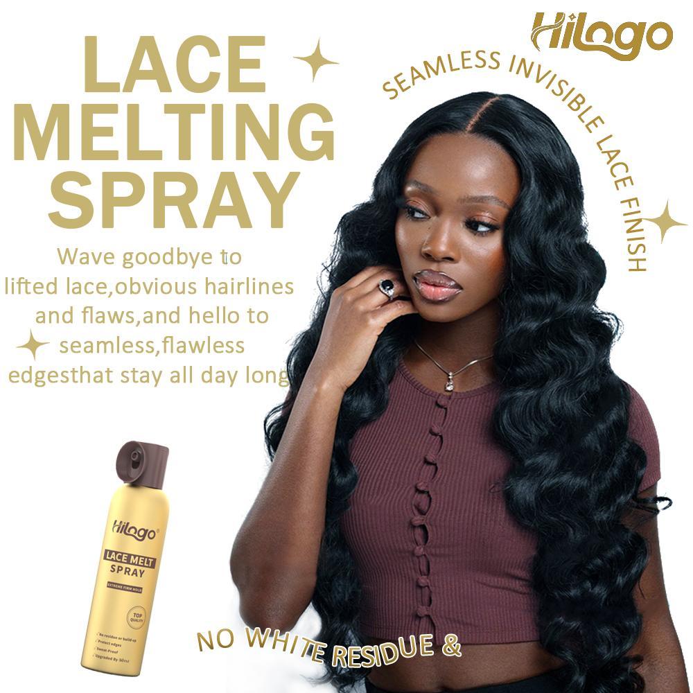 Hilogo Lace Melt Spray for Wig Install | Strong Hold & Natural Hairline Lace Melting Spray for Ashy Lace - Sweat-Proof & Slay-Proof Haircare Spray 6.09 FL OZ 180 ML#SummerWins #DealsforYouDays