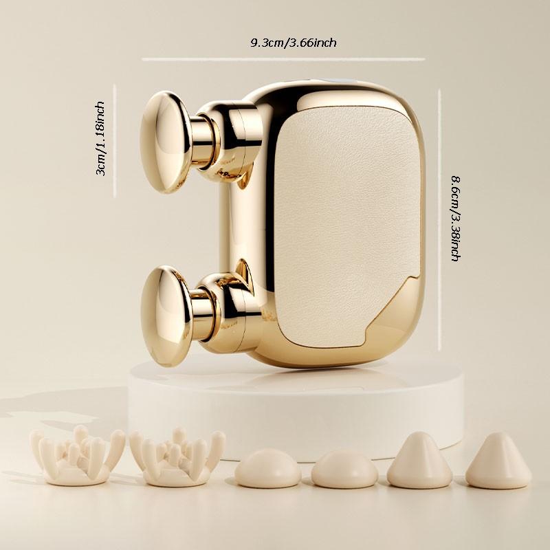 Mini Dual-Head Fascia Gun, Powerful Deep Muscle Massager, Equipped With 3 Massage Heads And 3 Adjustable Speed Settings; Supports USB Charging, Suitable For Travel, Exercise, And Daily Use. It Is An Ideal Travel Companion And A Great Gift Choice.