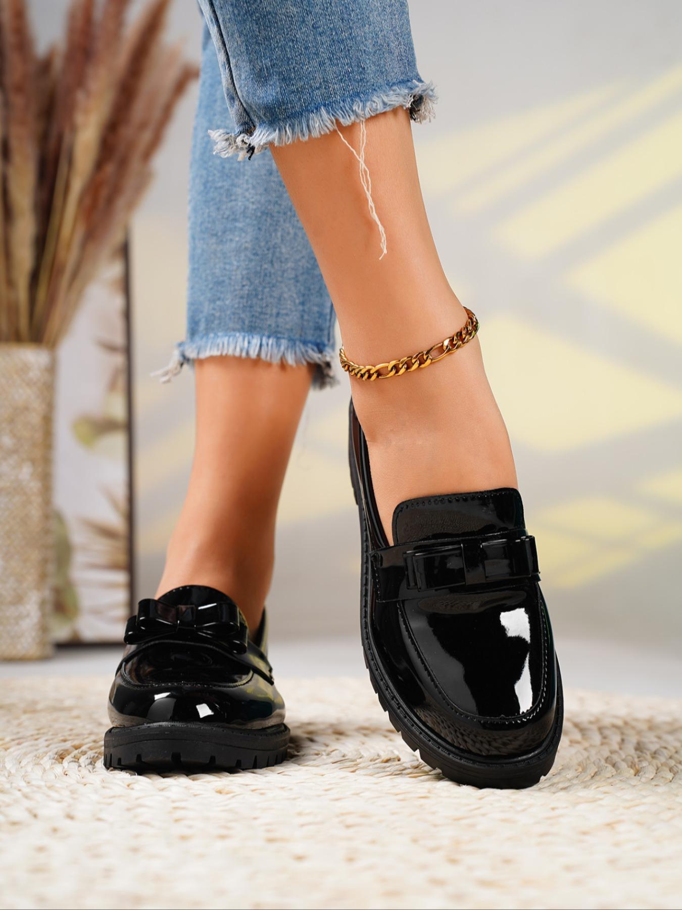 Women's Fashionable Bow Decorated Mary Jane Shoes, Casual Comfortable Lightweight Platform Shoes for Daily Wear, Perfect for Students and Outdoor, Bowknot Design Shoes