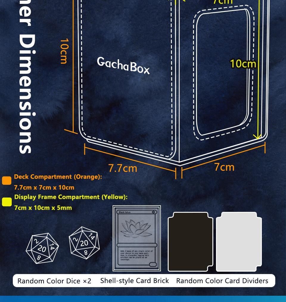 Cards Deck Box Fit For MTG Deck Box With 2 Card Dividers 2 Dice Magic Commander Vertical Style Leather Trading Cards Storage Box Cards Deck Box Fit For MTG Deck Box With 2 Card Dividers 2 Dice Magic Commander Vertical Style Leather Trading Cards Storage Box