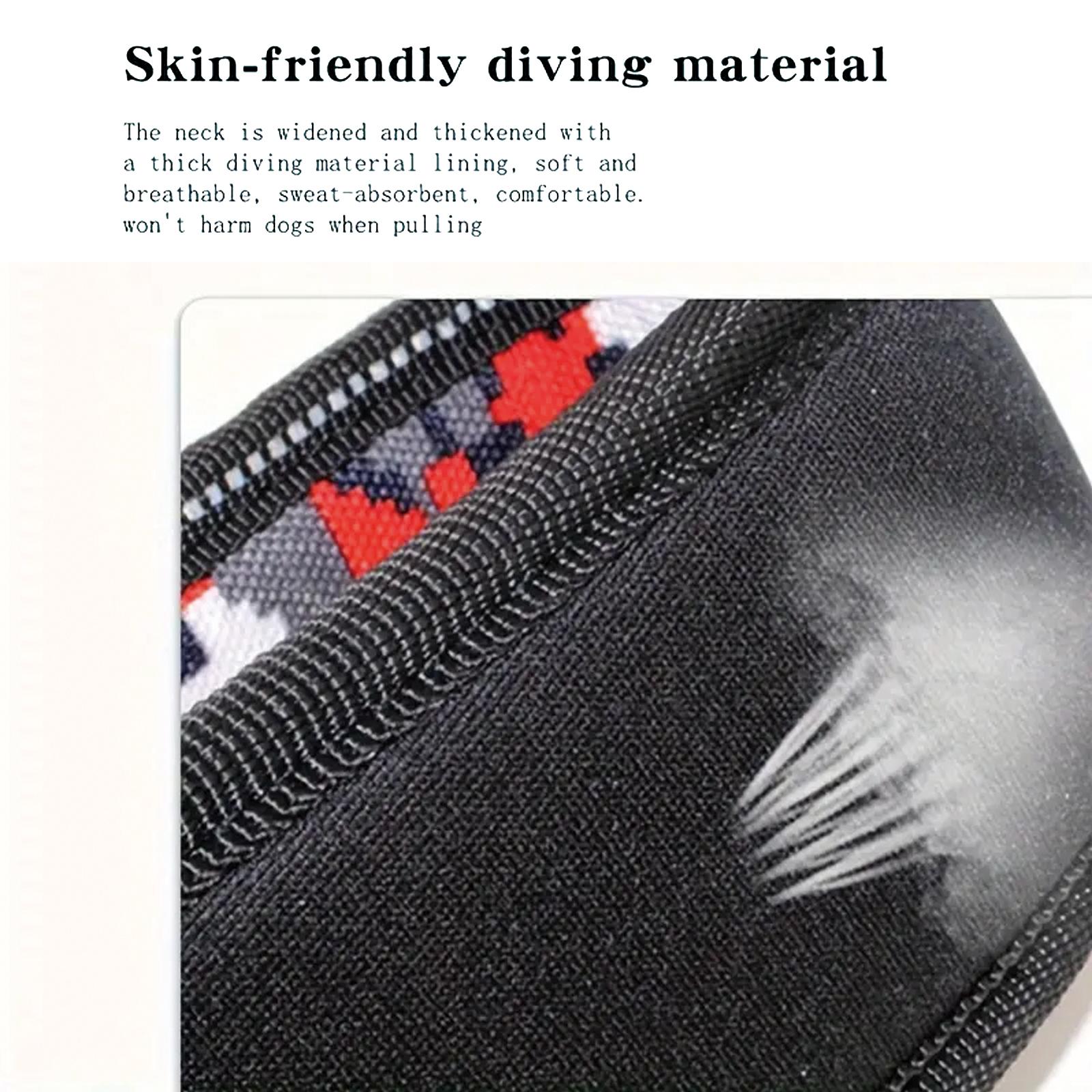 Comfortable Graphic Pattern Dog Collar, Adjustable Soft Padded Pet Collar, Suitable for Medium and Large Dogs, High Quality Collar