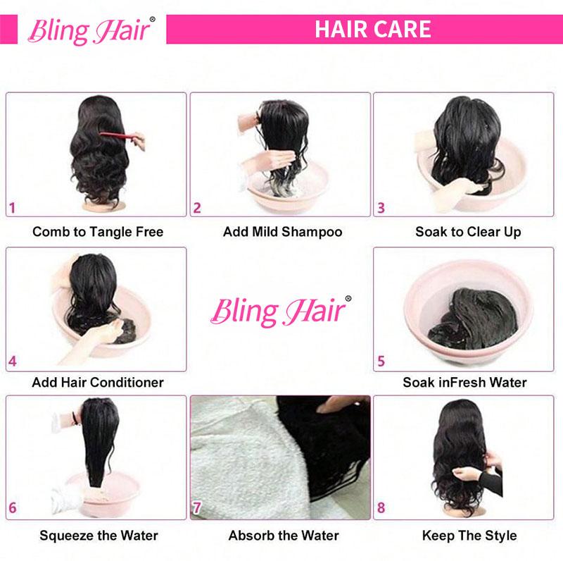 Bling Hair Easy Wear Ready and Go 5x5 HD Lace Closure Deep Wave Human Hair Wigs 6x4 Curly Glueless Wigs 180 Density Pre Plucked Pre Cut Pre Bleached Lace Wig For Women Beginner Friendly with Baby Hair #Summervibes