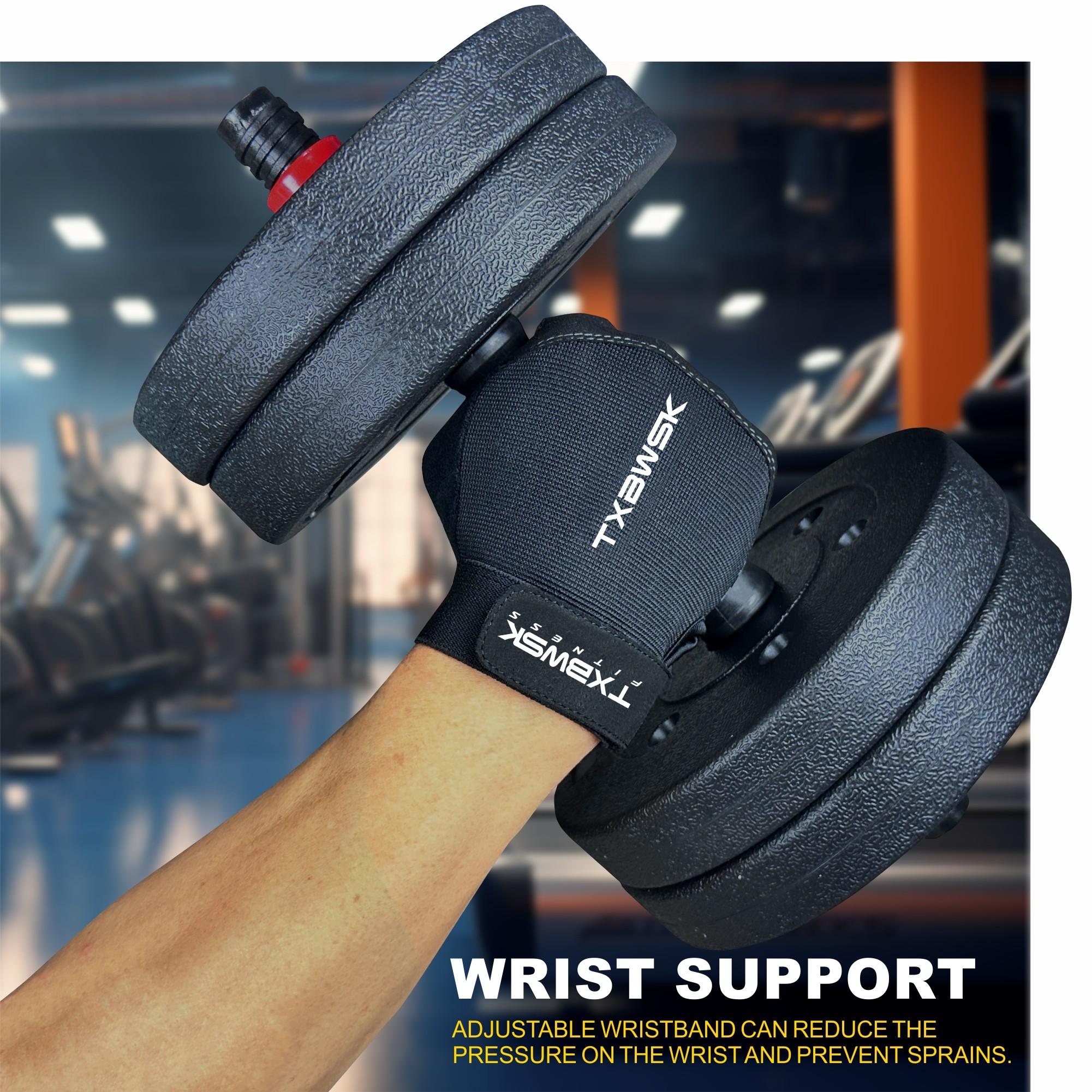 Fitness Gloves with Wrist Support, Full Palm Coverage, Enhanced Grip, Ideal for Training, Pull-Ups, Weightlifting, Unisex