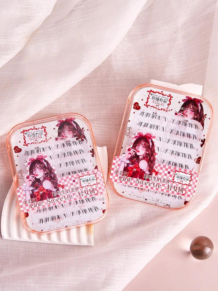 No Glue Under Eyelashes Cluster -Lower Lashes, Natural Volume,Segment Lashes, Easy Apply for Beginners, Anime Eye Lashes,Easy To Remove,4-8mm