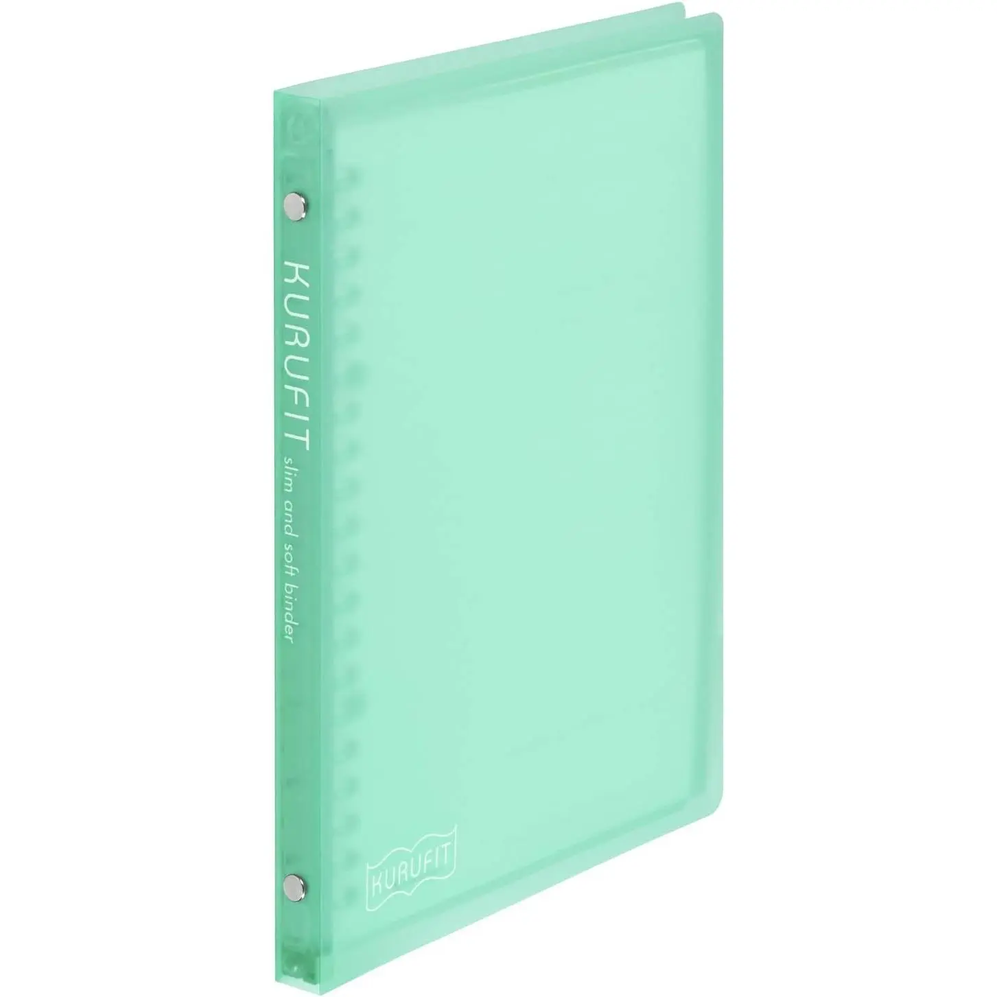 KURUFIT 20-Ring Binder, Holds 120 Sheets A5 5.83"x8.27", Light Blue | Colorful Flexible Translucent Cover, For School & Office Loose-Leaf Paper Organization,