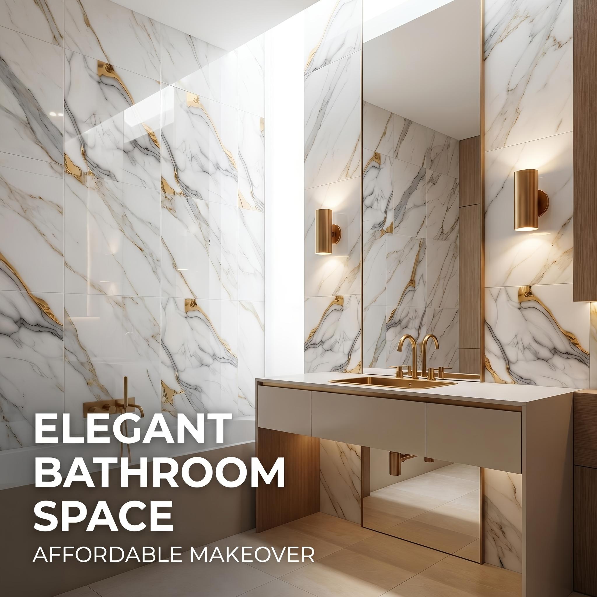 11/22 pack, Vinyl wall stickers, Gutto5 self-adhesive marble pattern wall sticker, thick material, soft and anti-collision, multiple marble patterns, moisture-proof and easy to clean, suitable for wall decoration, kitchen and bathroom walls