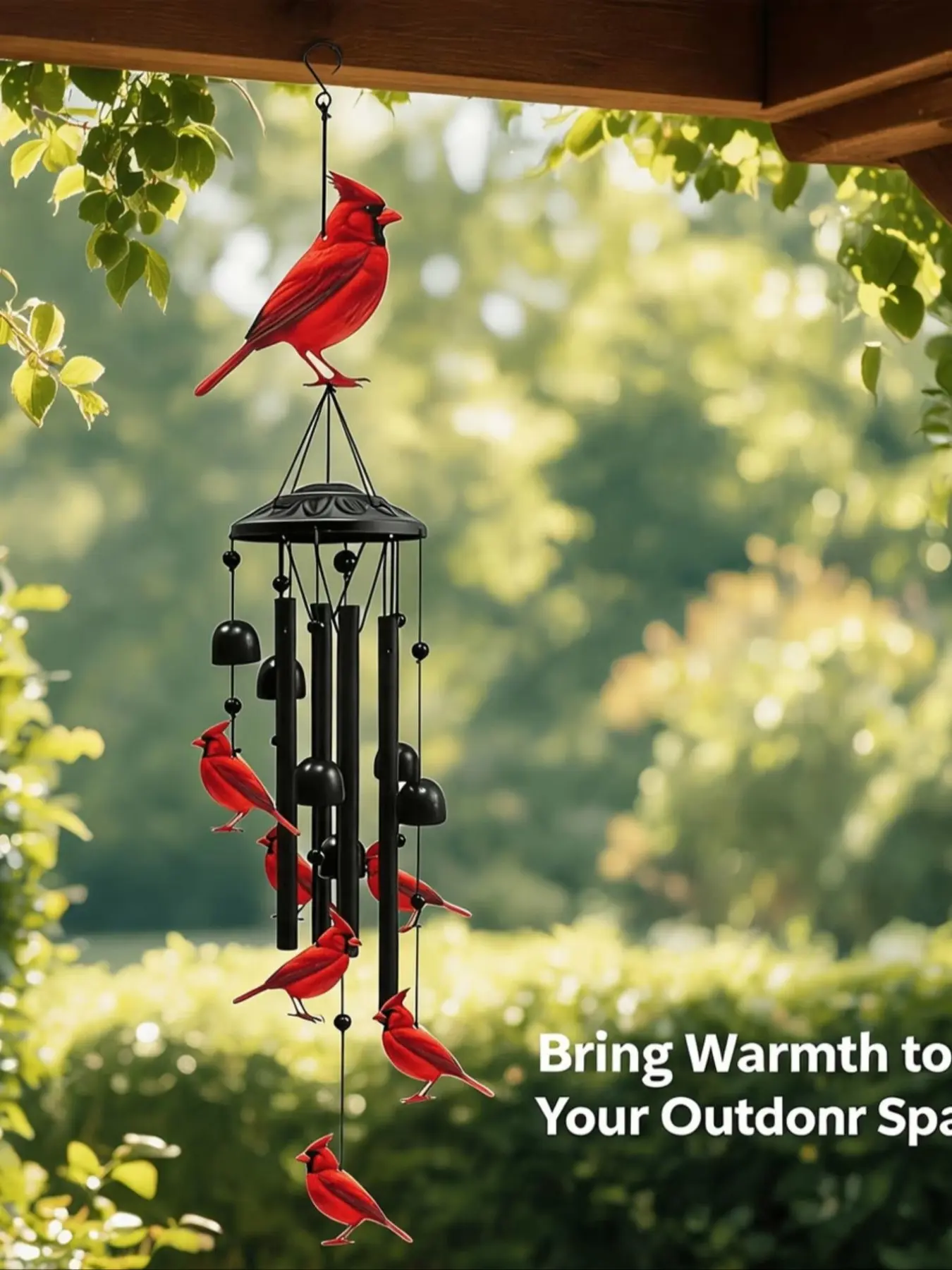 Red Bird Bell Charm