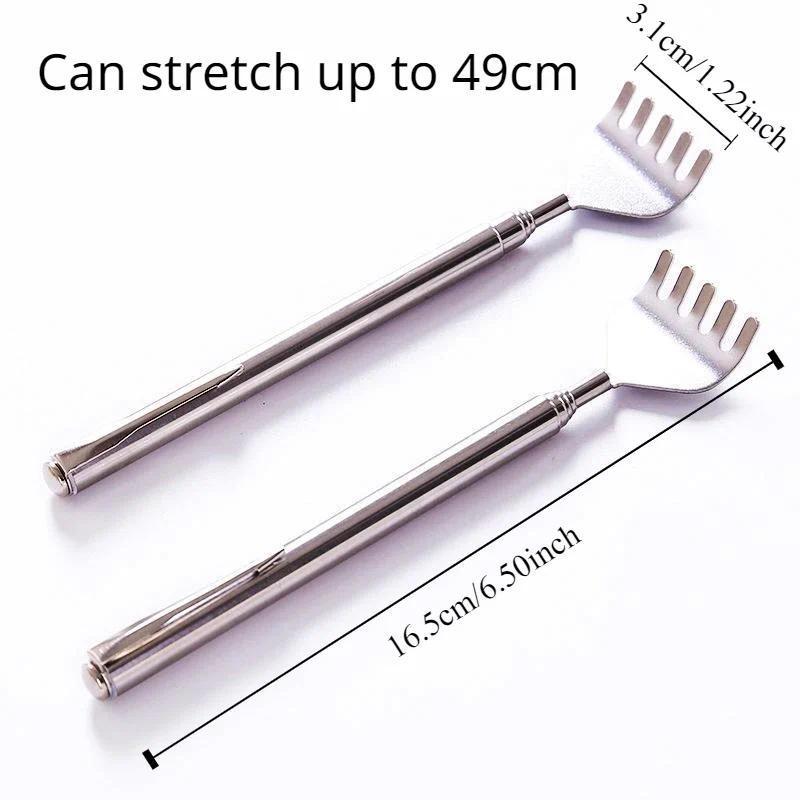 2pcs Smooth and itchy scratching teeth no need for people to stretch or retract stainless steel pen scratching back old man Le