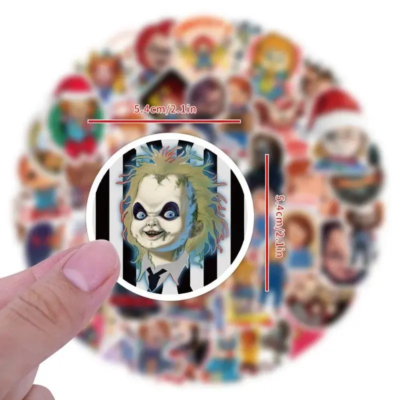 60pcs Chucky Graffiti Stickers Suitcase Water Cup Guitar Car Scooter Stationery Refrigerator Mobile Phone DIY Decoration Decals