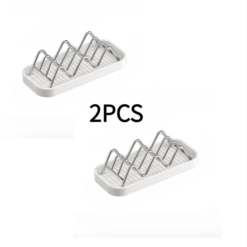 1PC Stainless Steel Soap Dish, Creative Drainage Bathroom Organizer, Home Use Soap Holder, Stylish Soap Rack for Shower & Toilet