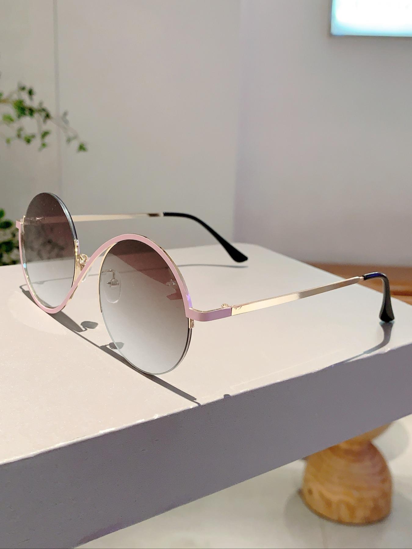 Women's Fashion Round Frame Glasses, Stylish New Design Eyewear for Parties & Daily Use, Elegant Simple Decorative Frames, Trendy Casual Frames, Round Frame Eyeglasses