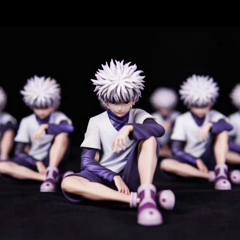 Killua and Xiao Jie  Sitting Figure Figurine Statue Anime Merchandise Collection Ornaments