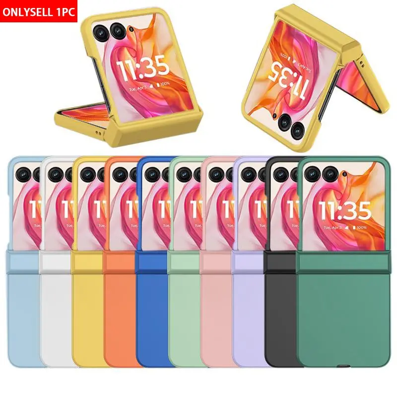 Candy-colored Smartphone case with protective casing, hinge protection, hard PC back plate, Lightweight shockproof cover, Compatible with Motorola Razr Plus 2023/Razr 40 Ultra/Razr Ultra 2025/Razr 60 Ultra