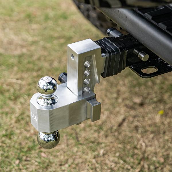 VNN Adjustable Trailer Hitch (6-10) Inch Drop Hitch 2.5 Inch Receiver(key point) Interchangeable 3 Solid Ball Mount 1-7/8", 2", 2-5/16"(18,500 LBS GTW), Heavy Duty Aluminum with Pads and Locking Sets, Silver Visit the VNN Store
