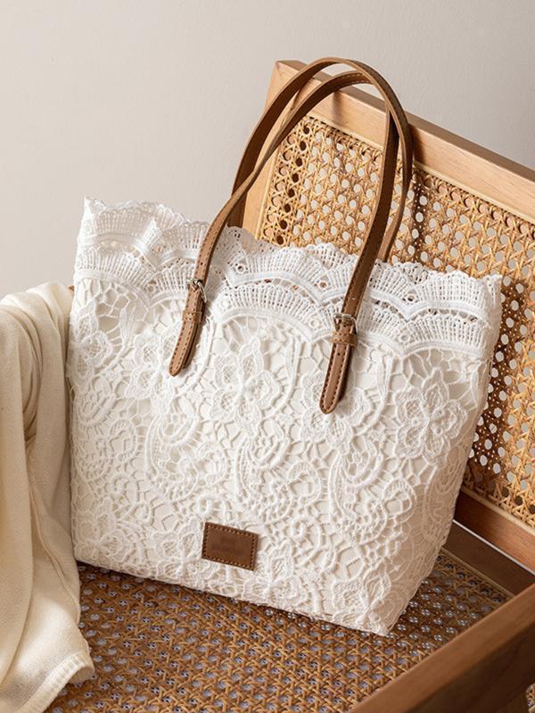 Women’s Vintage Lace Kiss‑Lock Crossbody Purse, Adjustable Strap Lightweight Shoulder Bag, Elegant Versatile Handbag for Daily Outings, Wedding Events, Parties & Casual Fashion Accessory