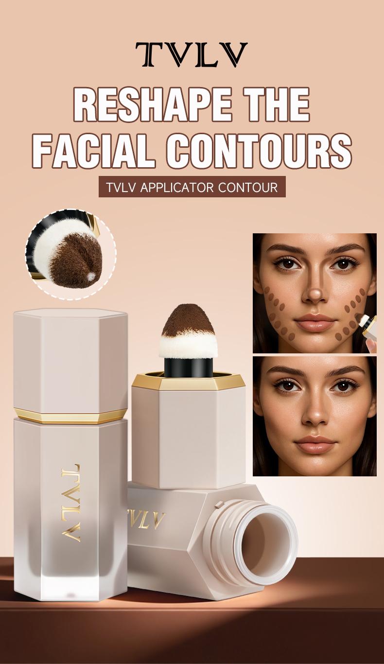 4-Color Face Contouring Liquid, Natural Highlighter, Bronzer, Waterproof Matte Finish, Multi-Functional Bronzing Makeup Stick, Long-Lasting Skin Brightener, Highlighting Stick, Contour Cheek