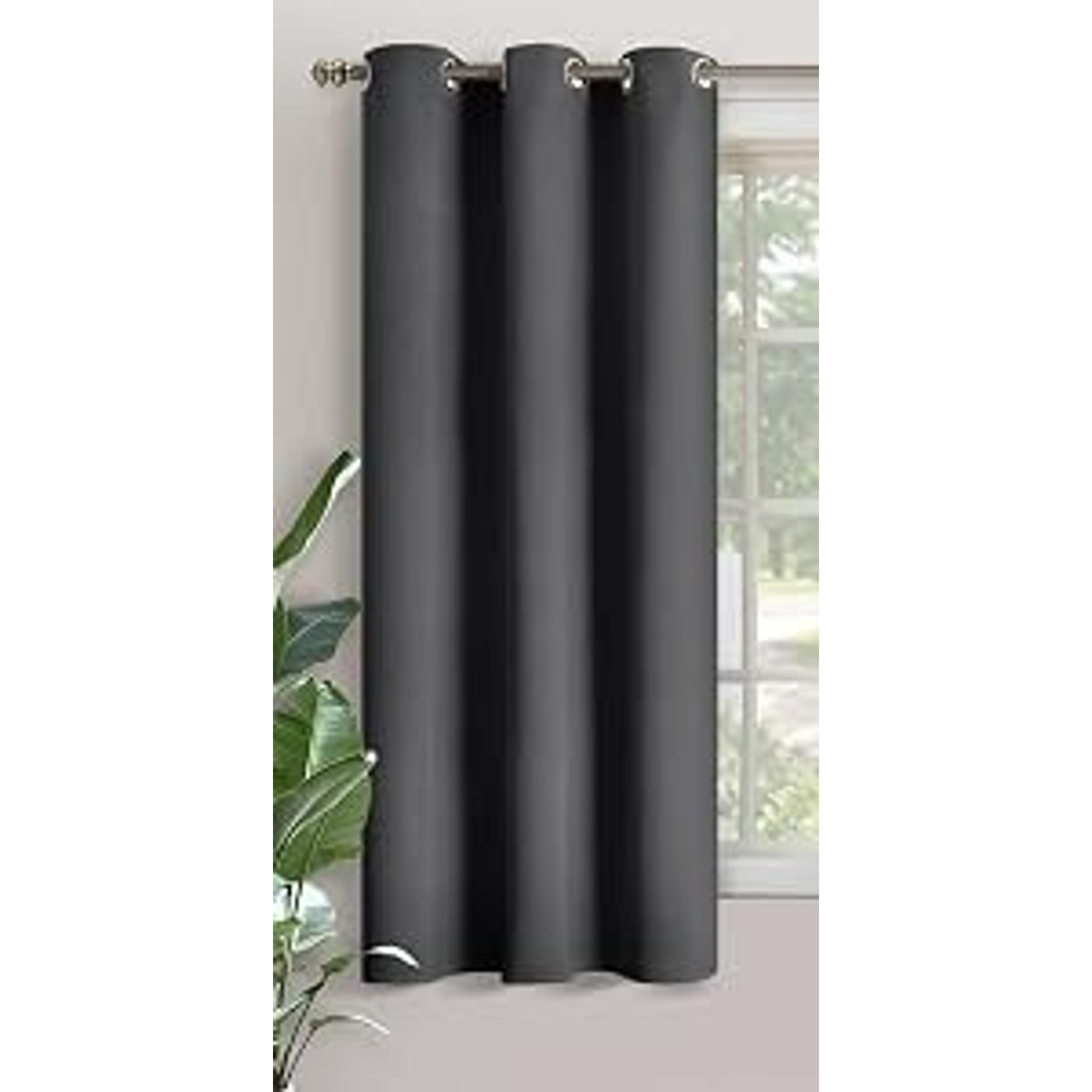 Linen Blackout Curtains 63 Inch Length for Bedroom Living Room, Beige Thermal Insulated Grommet Window Drapes, 2 Panels, 52 X 63 InchGift