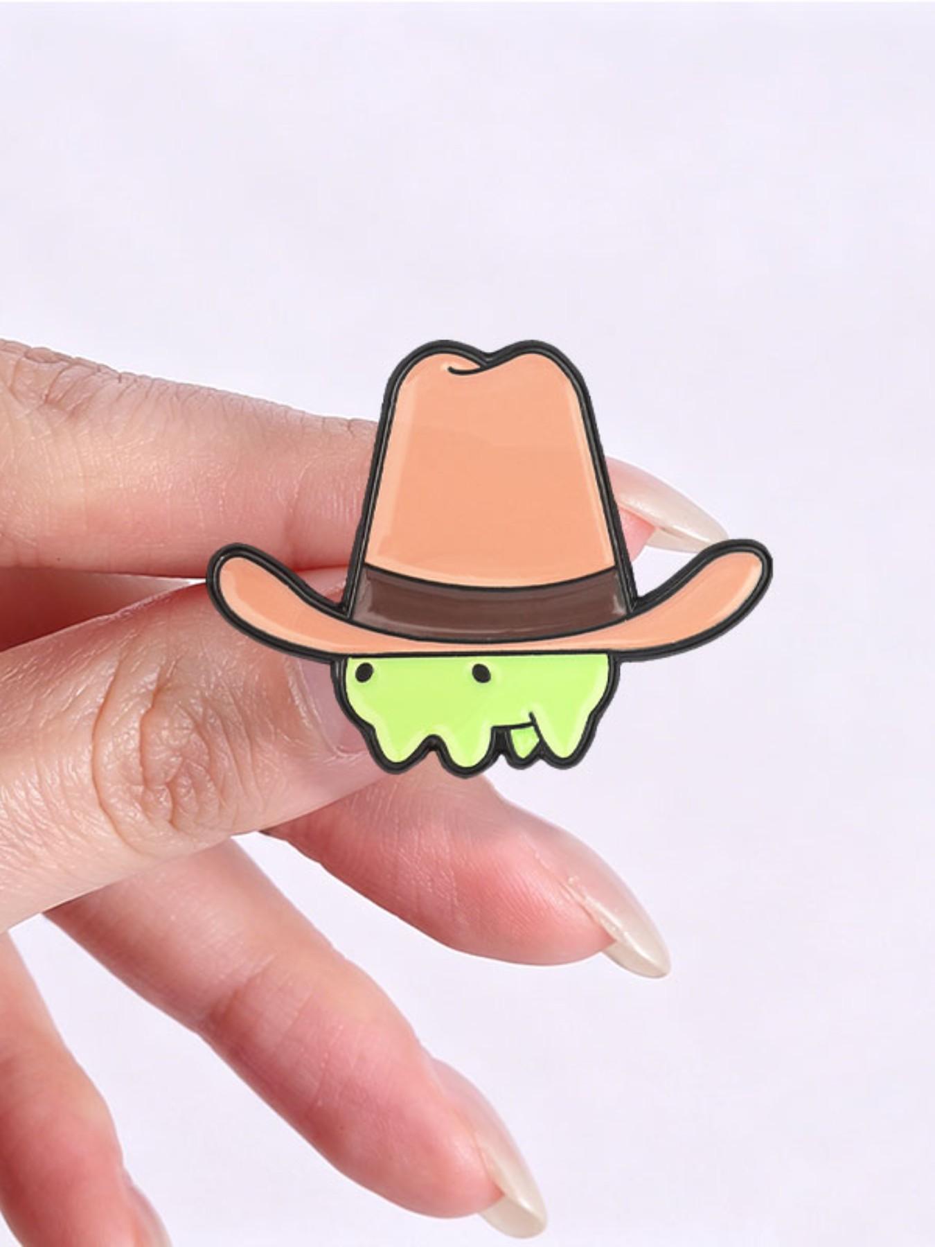 2PCS Cartoon Cute Frog Cartoon Alloy Pin , Frog Fairy Wearing Crown Dragonfly Wings Holding Magic Wand & Cowboy Frog Brooch , for Animal Lovers Backpack Jacket Clothing Badge  Decoration Gift, Fashion Lapel Pin