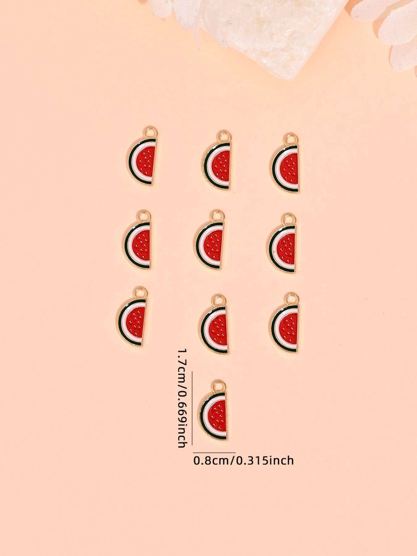 10 Cute Cherry Strawberry Pineapple Watermelon Avocado Charms, DIY Jewelry Making, Earrings Necklaces Bracelets, Daily Accessories