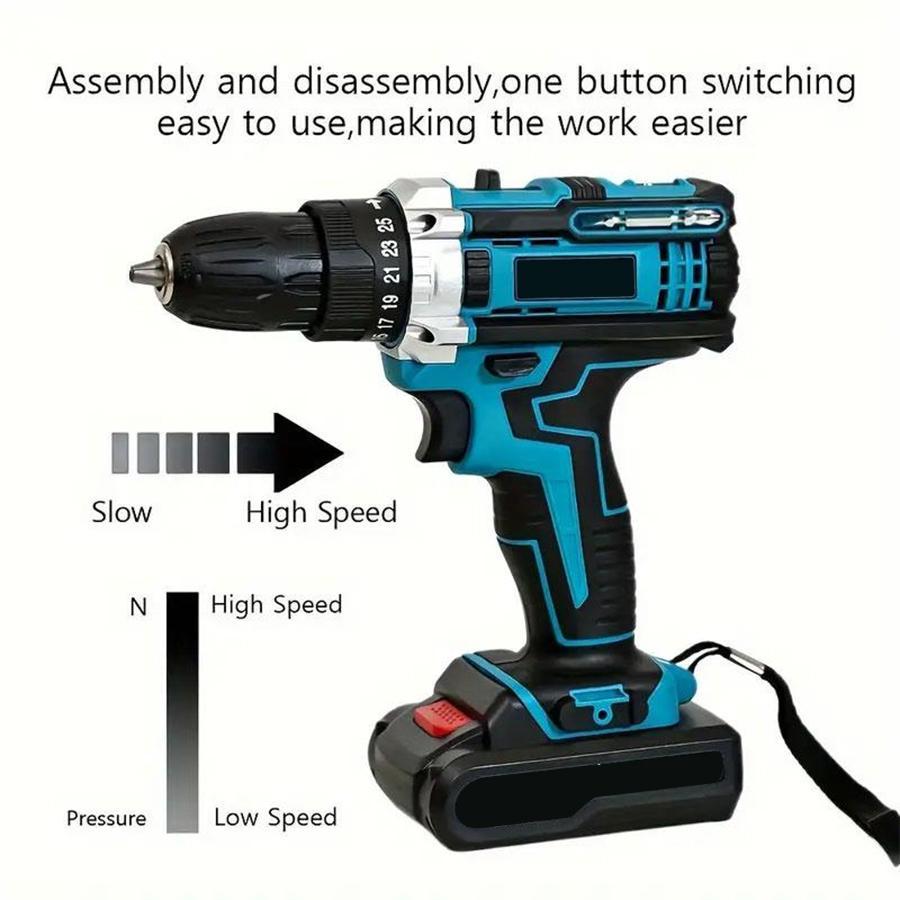 36Vf Cordless Drill Set, Power Drill29Pcs with 3/8 Inch Keyless Chuck25 3 Clutch Electric Drill with WorkLight, Max torque 45Nm, 2-VariableSpeed & 2 Batteries and FastCharger,Drill Driver Kit for HomeDecoration,Repair And DlYSupplies 36Vf Cordless Drill Set, Power Drill29Pcs with 3/8 Inch Keyless Chuck25 3 Clutch Electric Drill with WorkLight, Max torque 45Nm, 2-VariableSpeed & 2 Batteries and FastCharger,Drill Driver Kit for HomeDecoration,Repair And DlYSupplies