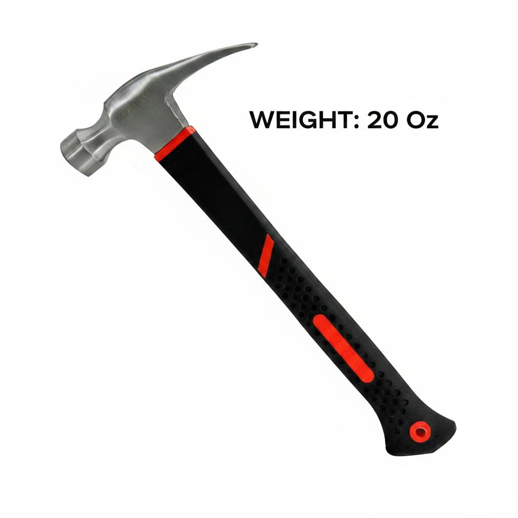 20 oz Head Weight Welding Chipping Hammer - Professional Slag Hammer for Welders - Forged Steel Impact Tool for Metal Work - Welding Hammer with Ergonomic Handle for Duct Work & Sheet Metal Projects