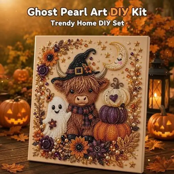 Pearl Art Ghost DIY Craft Kit, Portable Figurine Making Set for Creative Indoor Home Decoration Projects