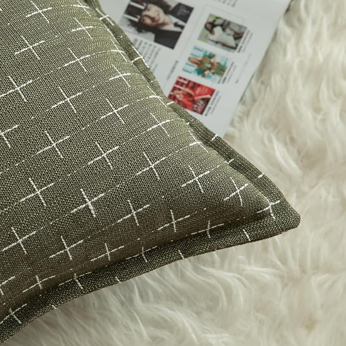 2PCS Pillow Covers 18x18inch Soft Polyester Textured Pillow Covers with Stylish Flange Edge Cozy Farmhouse Throw Pillows for Couch Bed Sofa Living Room 2PCS Pillow Covers 18x18inch Soft Polyester Textured Pillow Covers with Stylish Flange Edge Cozy Farmhouse Throw Pillows for Couch Bed Sofa Living Room