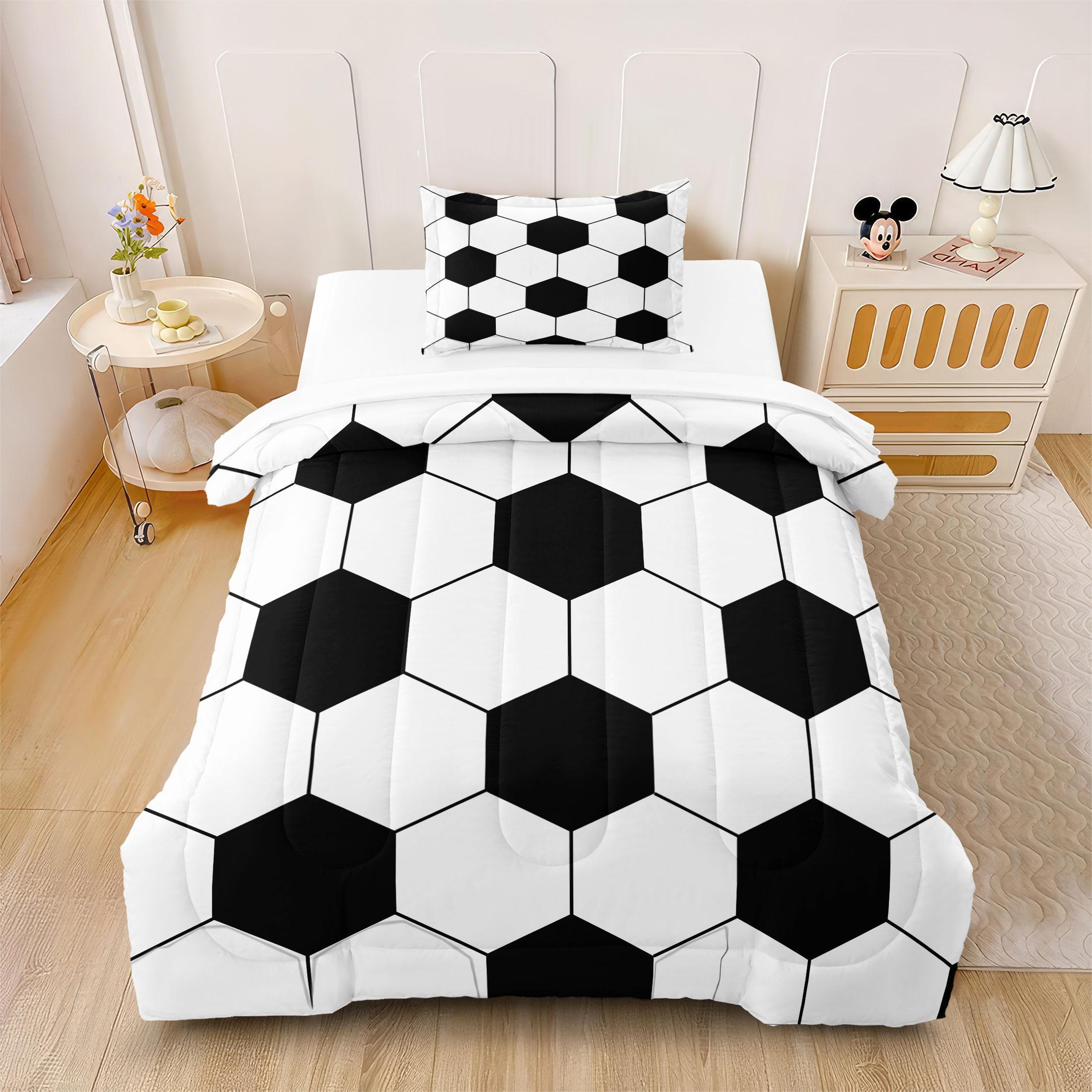 3 Pcs Geometric Checkerboard Print Comforter Set, Modern Minimalist Bedding Set, Soft Warm Lightweight with HD Digital Print, Fade Resistant & Breathable, Ideal for Bedroom Dorm Guest Room Decor, All Season Use