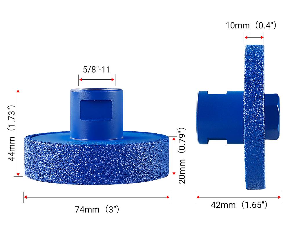 LOZLIN Diamond Flat Grinding Wheel - Stone Grooving Tool Accessories for Marble, Quartz & Countertops - 5/8-11 Angle Grinder Hardware