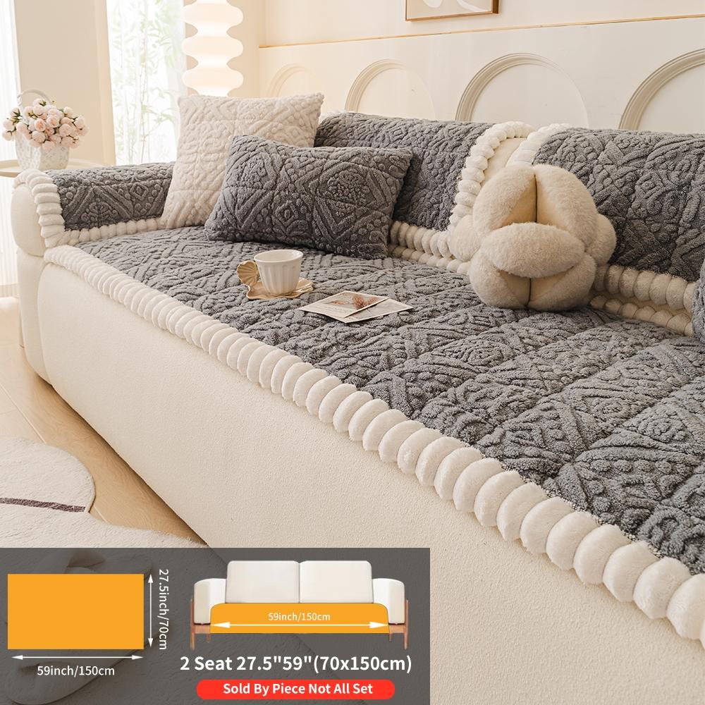 Thick Bohemian Style Quilted Sofa Cover for Autumn Winter, Non-Slip Pet Protection, Fits Two-Seat to Four-Seat Sofas #TOP PICKS