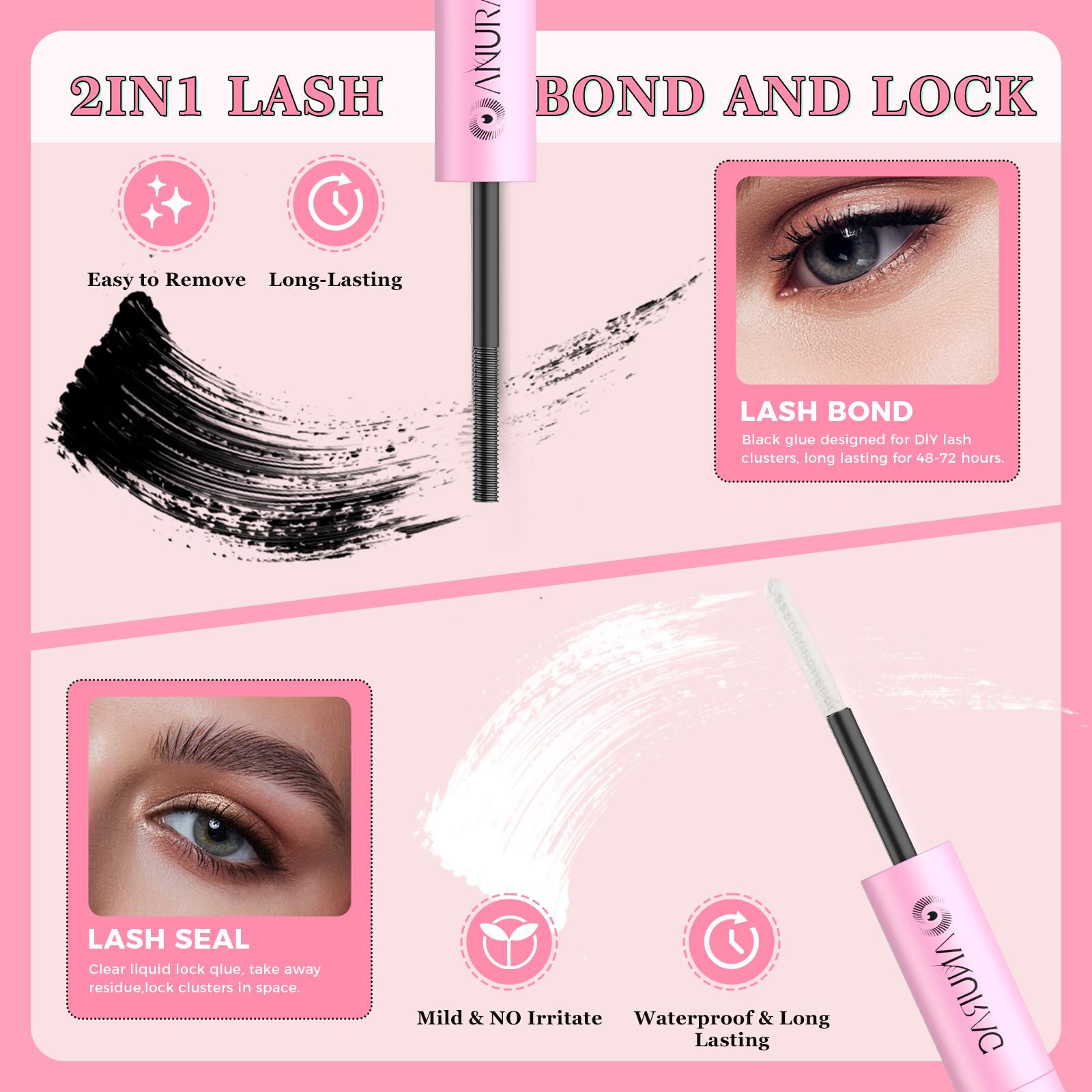 240 DIY Deluxe False Eyelash Sets, Eyelash Extension Sets Volume Eyelash Extension Sets 9-17mm Eyelash Curler 30+40D Personalized Eyelash Set with Eyelash Adhesive, Eyelash Remover, Christmas gifts, New Year gifts, Black Friday