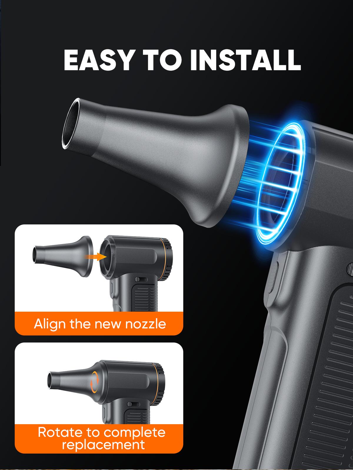 #TikTokShopSpringGlowUp F11 SHEKAR Electric Air Duster, Compressed Air Blower Gun, Adjustable Gears, Rechargeable Cordless, Mini Turbo Jet Fan for Keyboard, PC, Car, Home & Outdoor Cleaning Powerful Portable