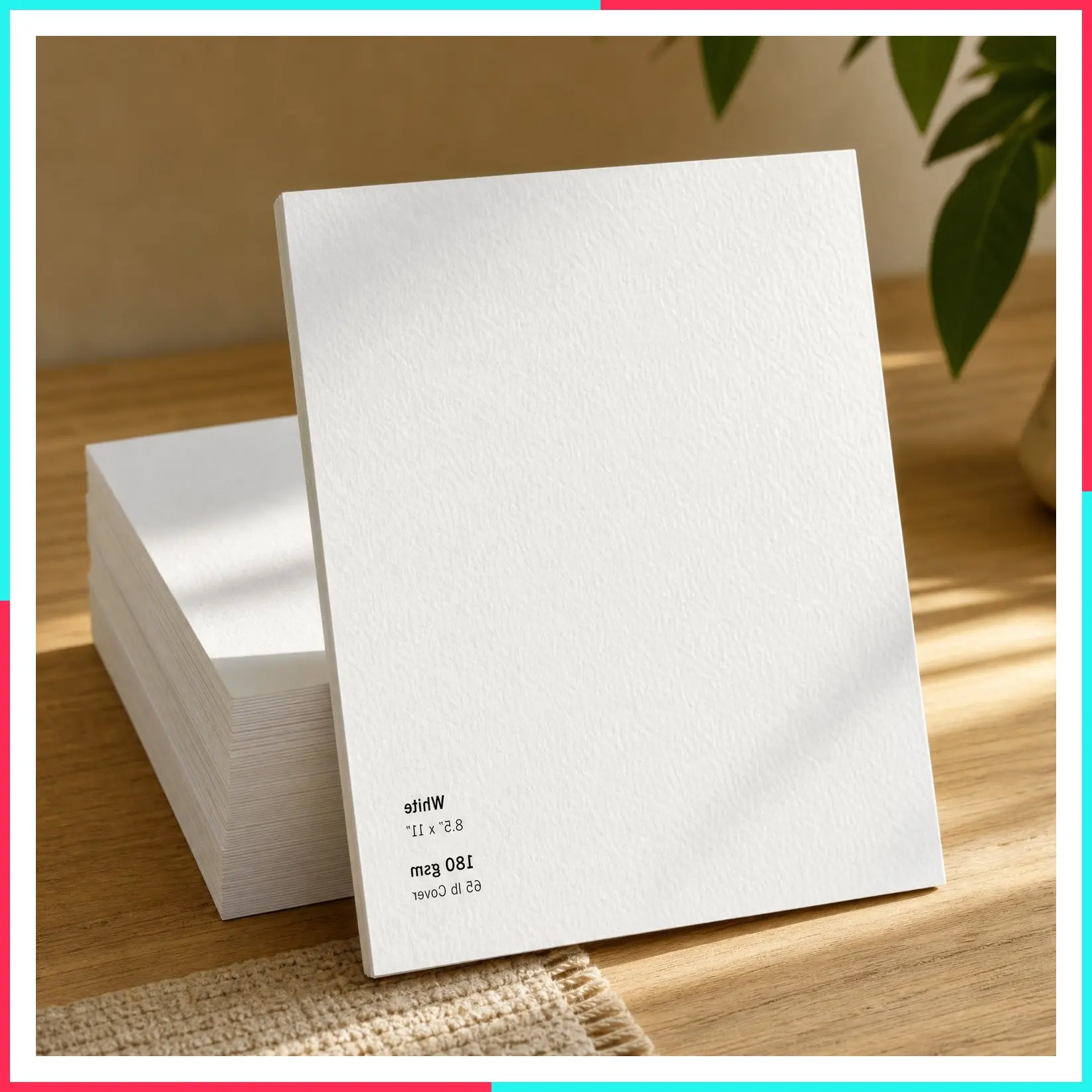 40 Pieces 65 lb White Cardstock - Thick Heavy Printer Paper